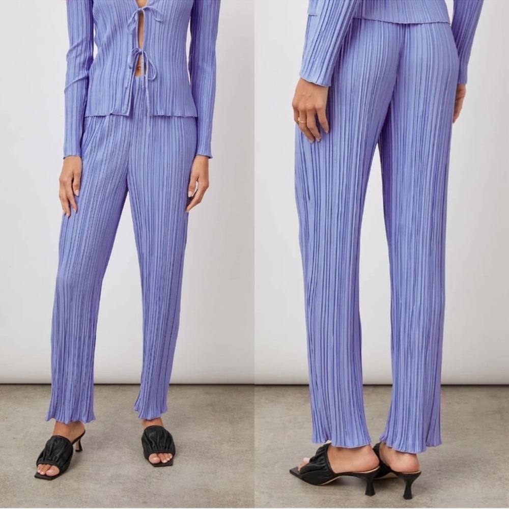 Rails Lavender light-weight Pleated Straight-Leg Pants Sz M